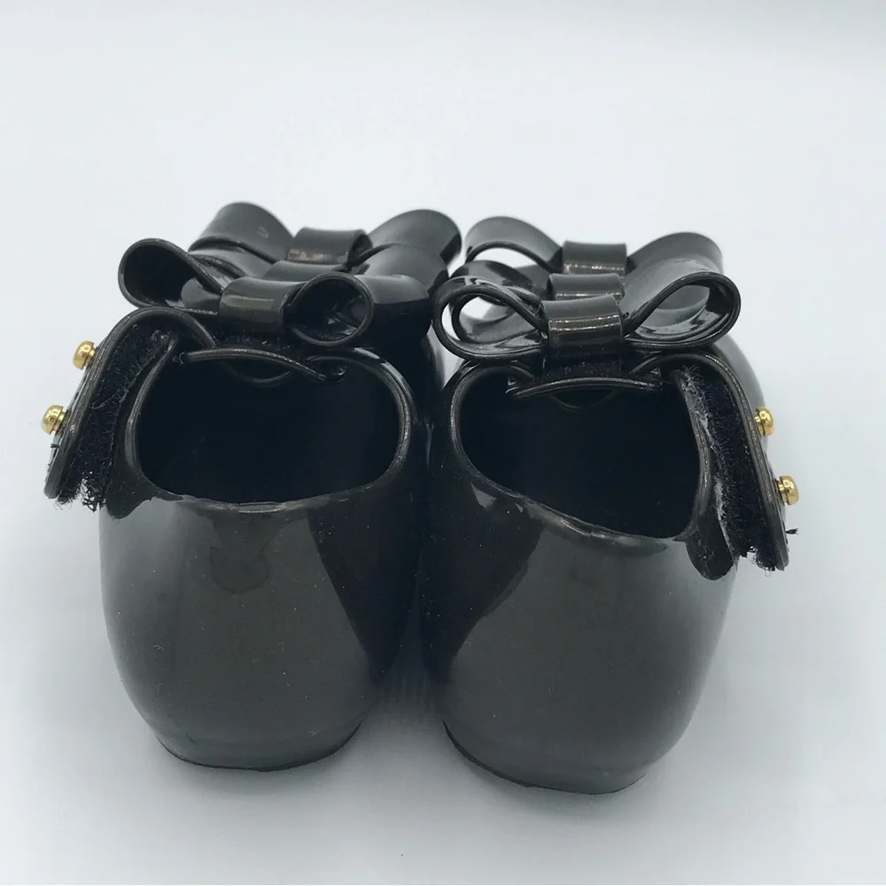 Mini Melissa Ultragirl Little Girls Sz 5 Triple Bow Mary Jane Shoes Sandals EUC